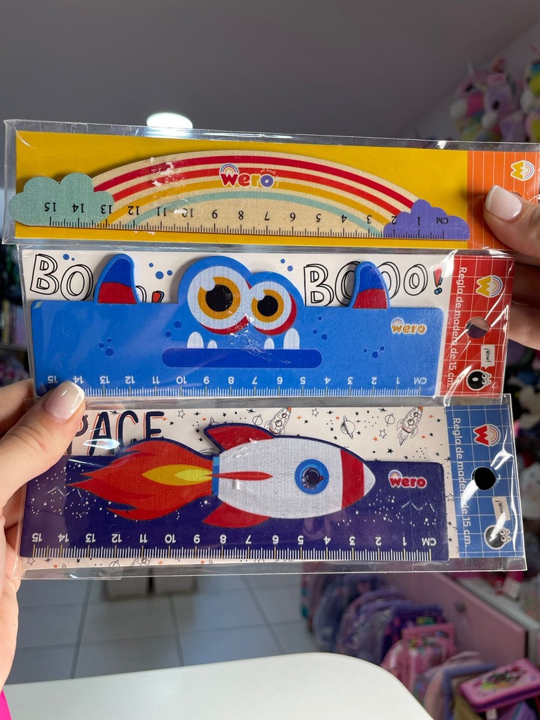 Regla de madera 15cm wero