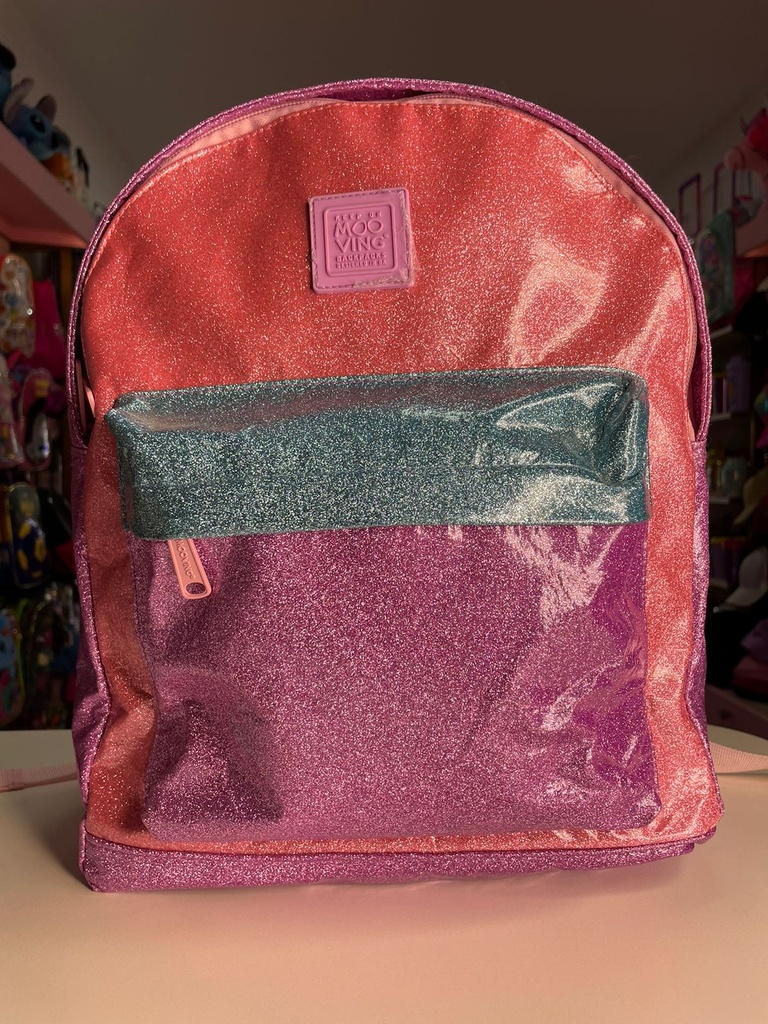 Mochila espalda glitter mooving 16"
