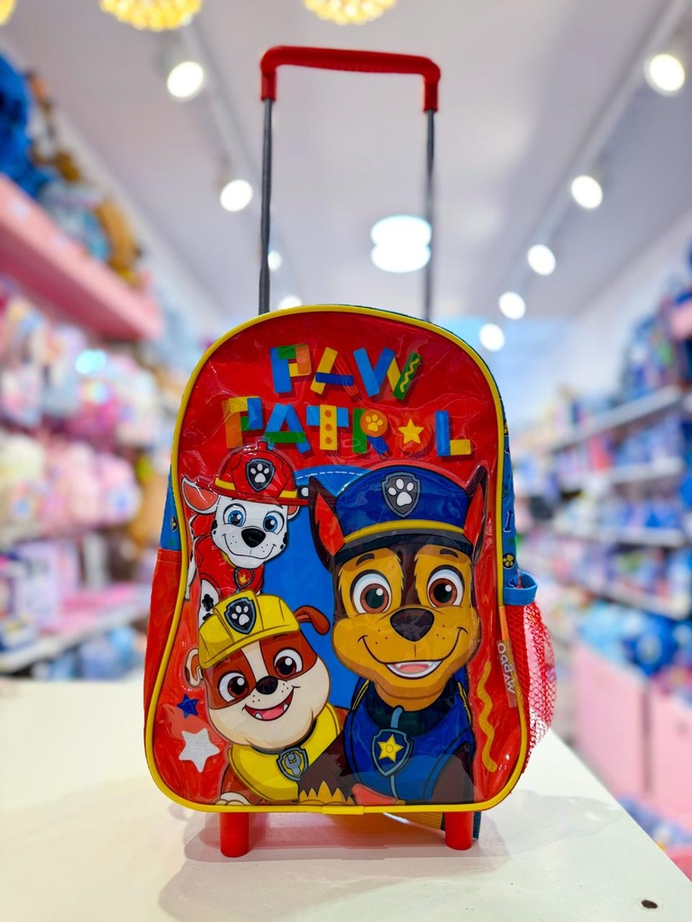 Mochila escolar carrito paw patrol 01 12"