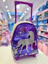Mochila jardin carrito unicornio con lentejuelas 12"
