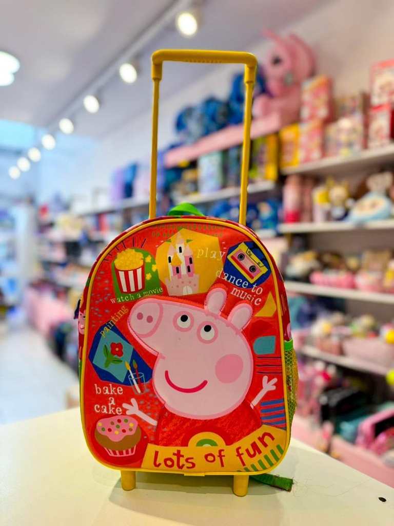 Mochila jardin carrito peppa pig 12"