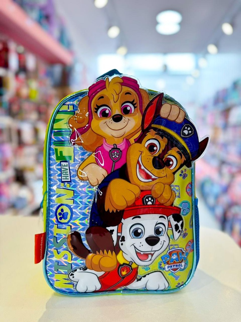 Mochila paw patrol 12" cresko