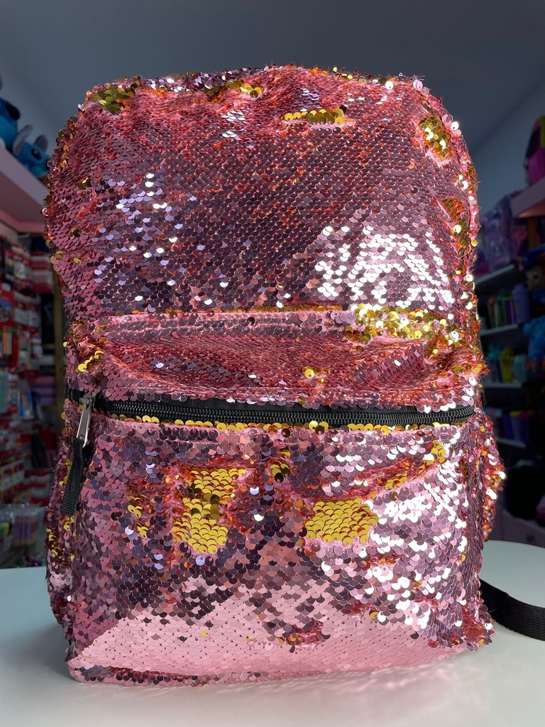 Mochila espalda lentejuelas 18" skora