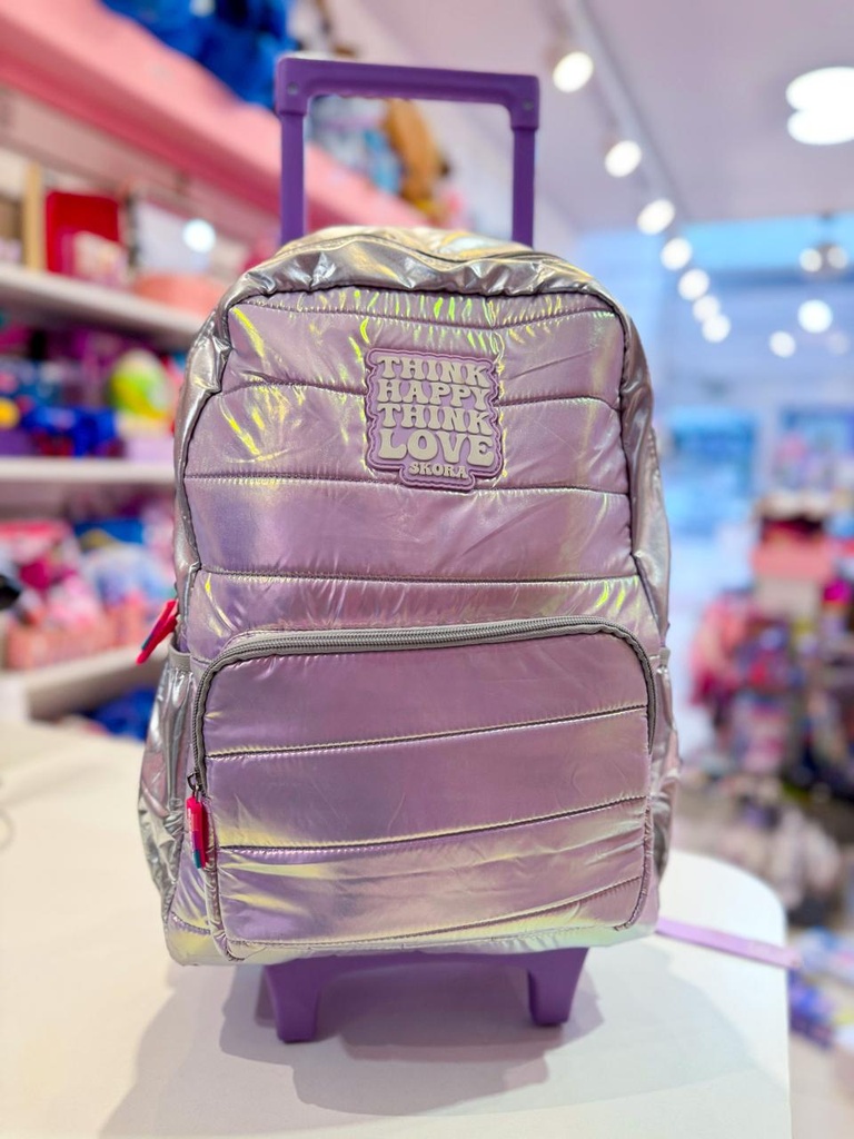Mochila escolar carrito puffer think skora 16"