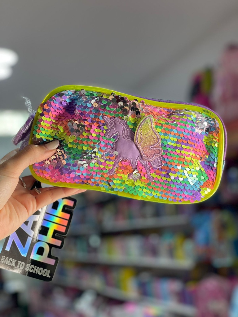 Cartuchera con luz unicornio zaphir