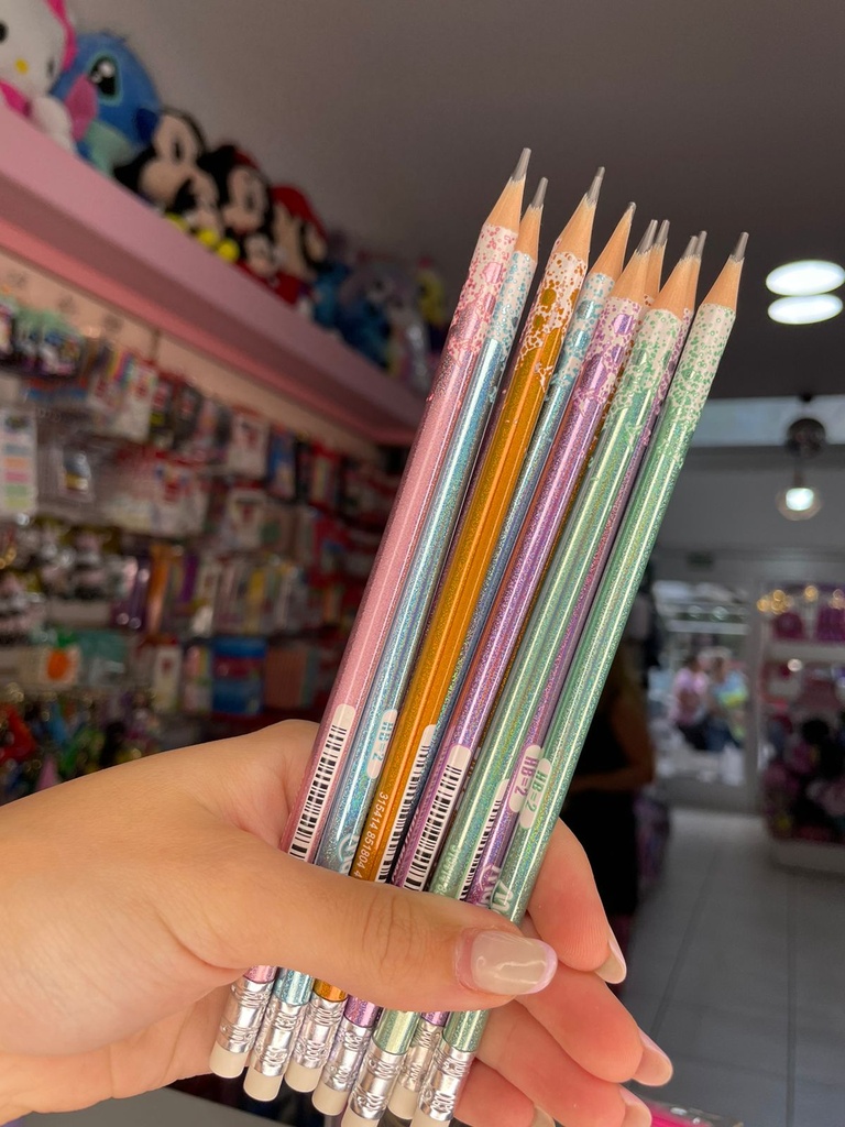 Lapiz negro glitter maped