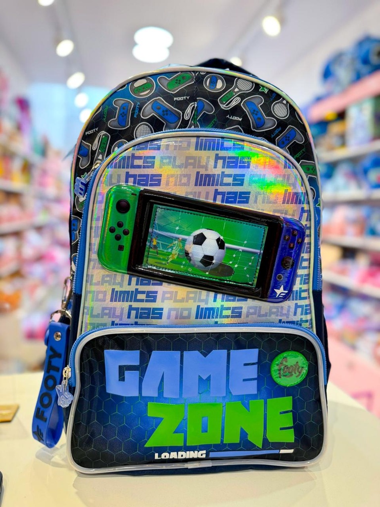 Mochila escolar espalda game zone footy 18´´