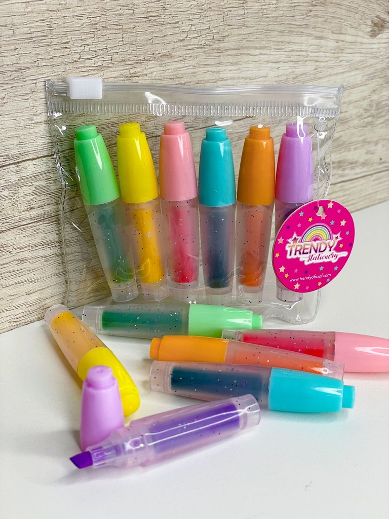 Resaltadores mini trendy x6