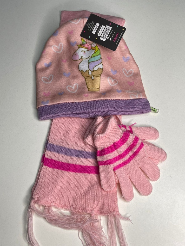 Set gorro+guantes+bufanda