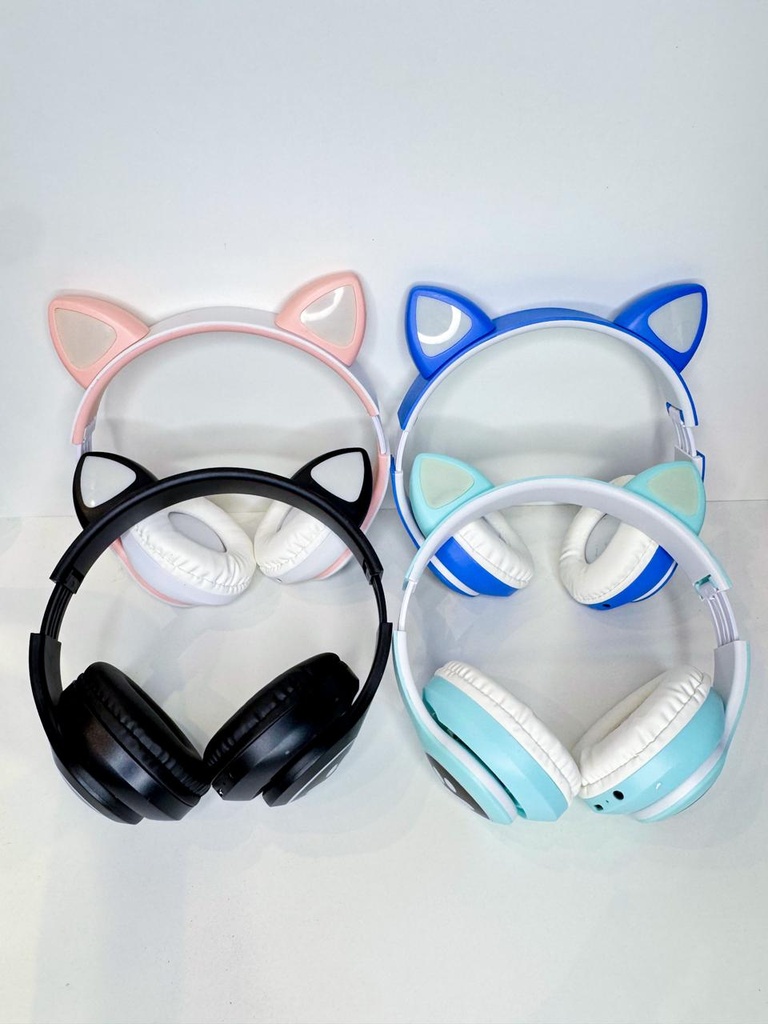 Auricular gatito con luz