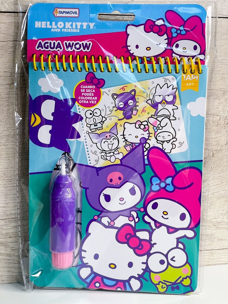 Libro con lapiz de agua para colorear personajes