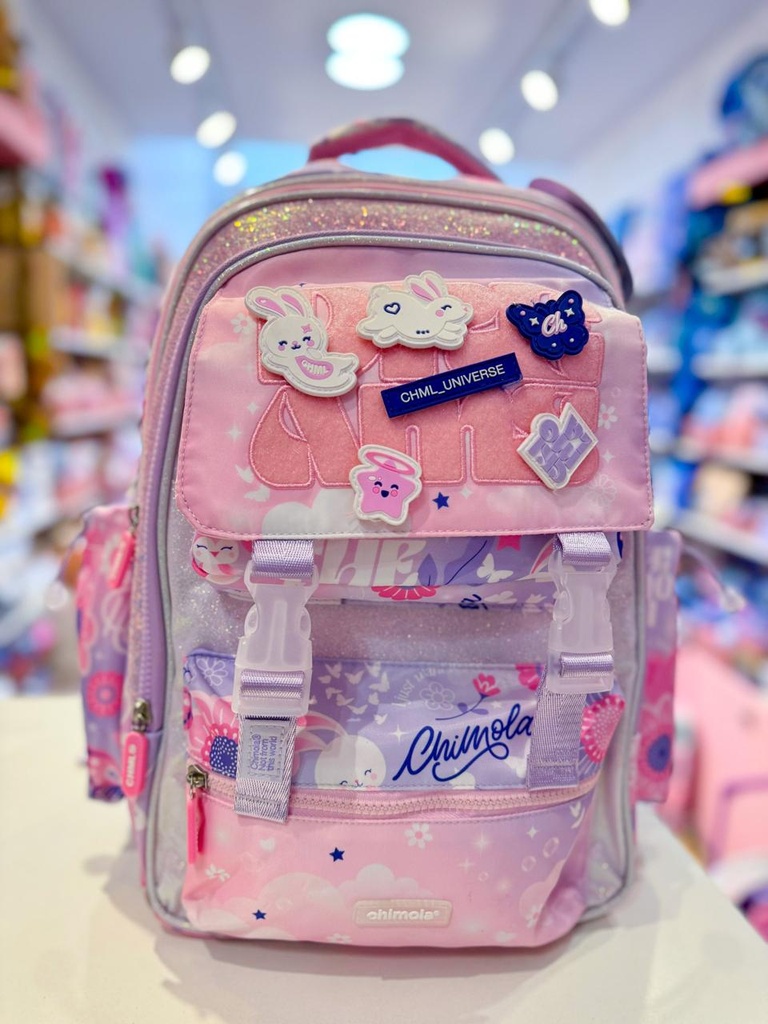 Mochila escolar espalda chimola conejo 17"