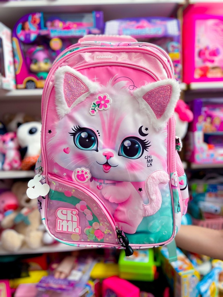 Mochila espalda chimola gato 18"