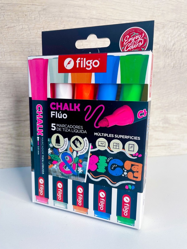 Marcador chalk fluo filgo
