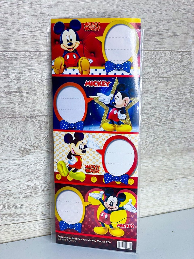 Etiquetas autoadhesivas x8 mickey