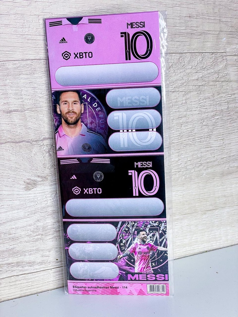 Etiquetas autoadhesivas x8 messi