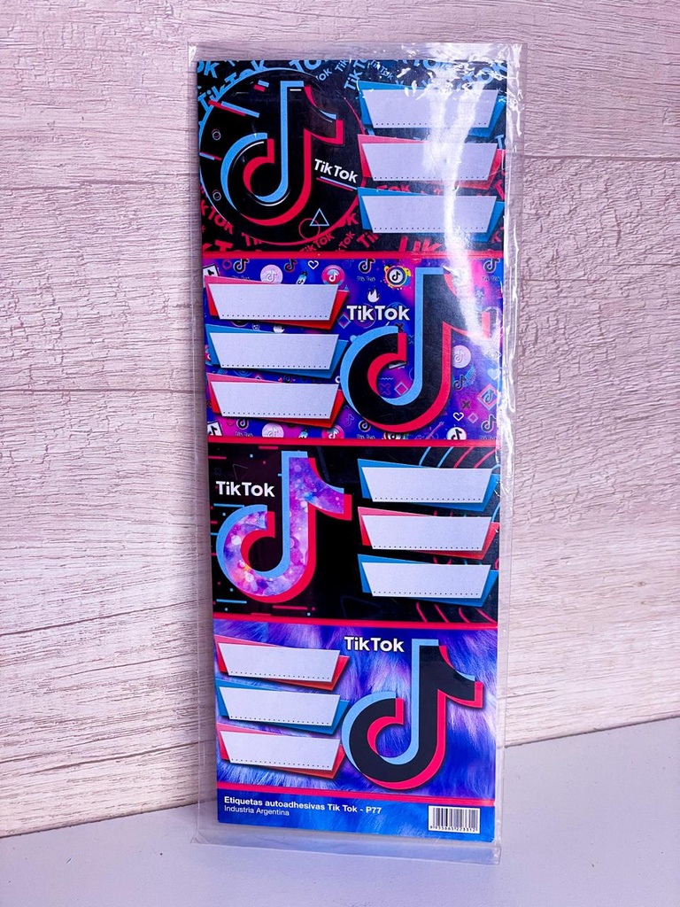 Etiquetas autoadhesivas x8 tik tok