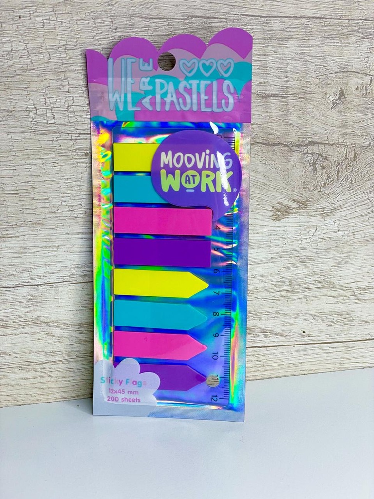 Post it señalador x8 pastel mooving