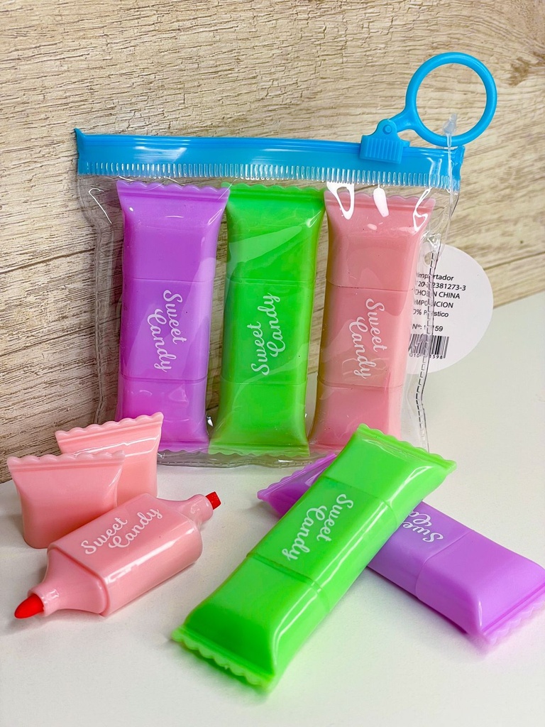 Resaltador caramelos x3