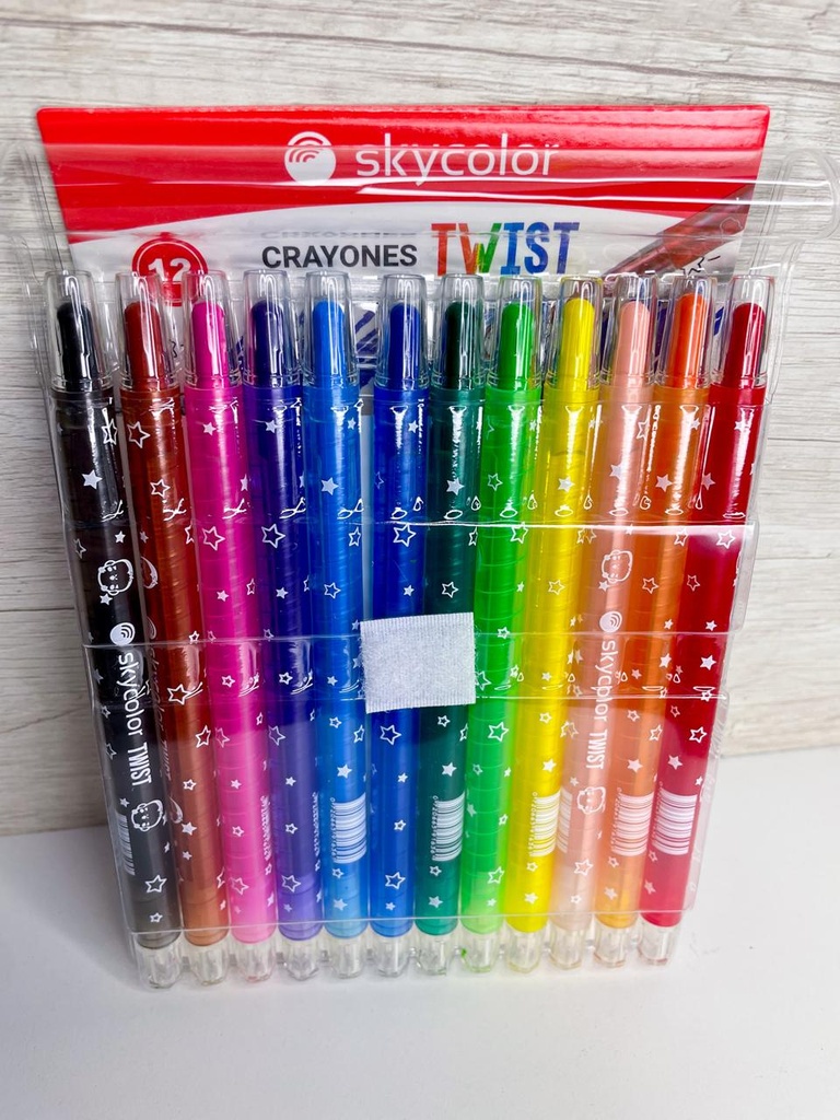 Crayones giratorios de cera x12