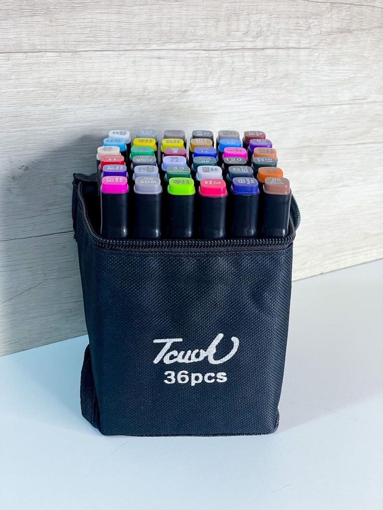 Fibras doble punta con estuche x36 unidades