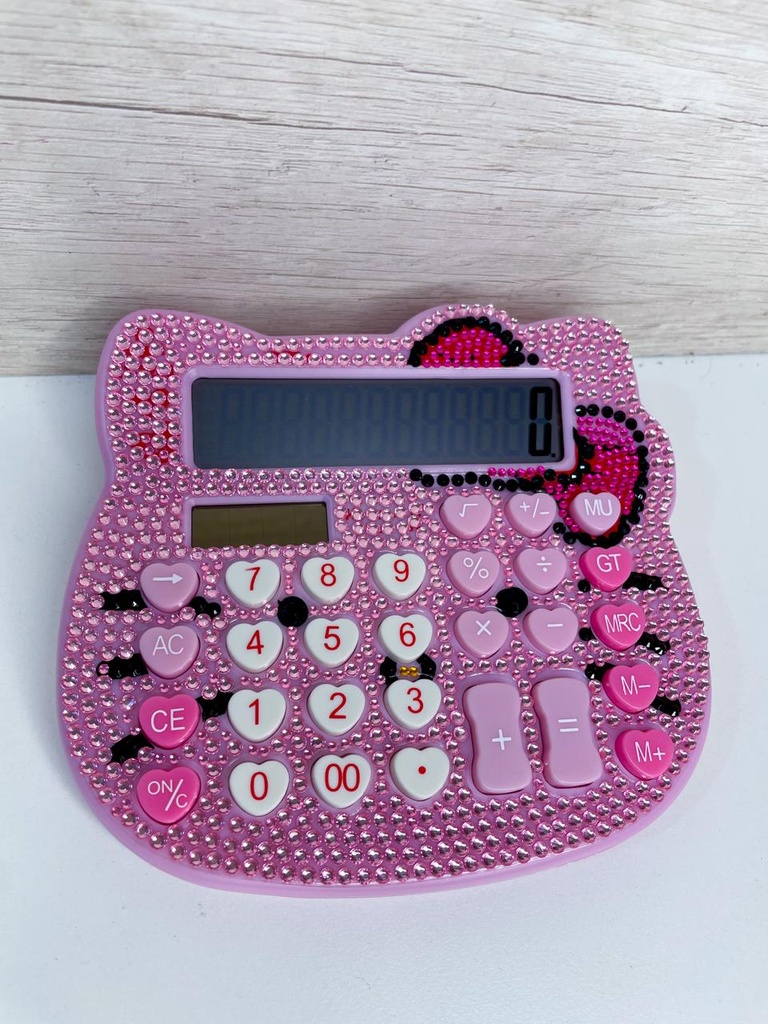 Calculadora cara kitty con strass