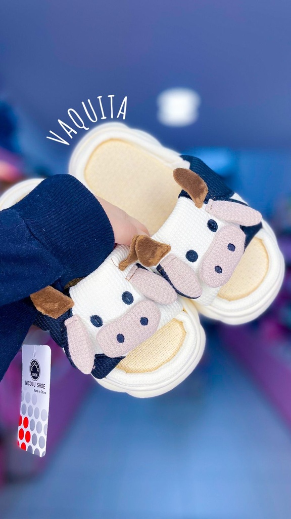 Pantufla importada vaca