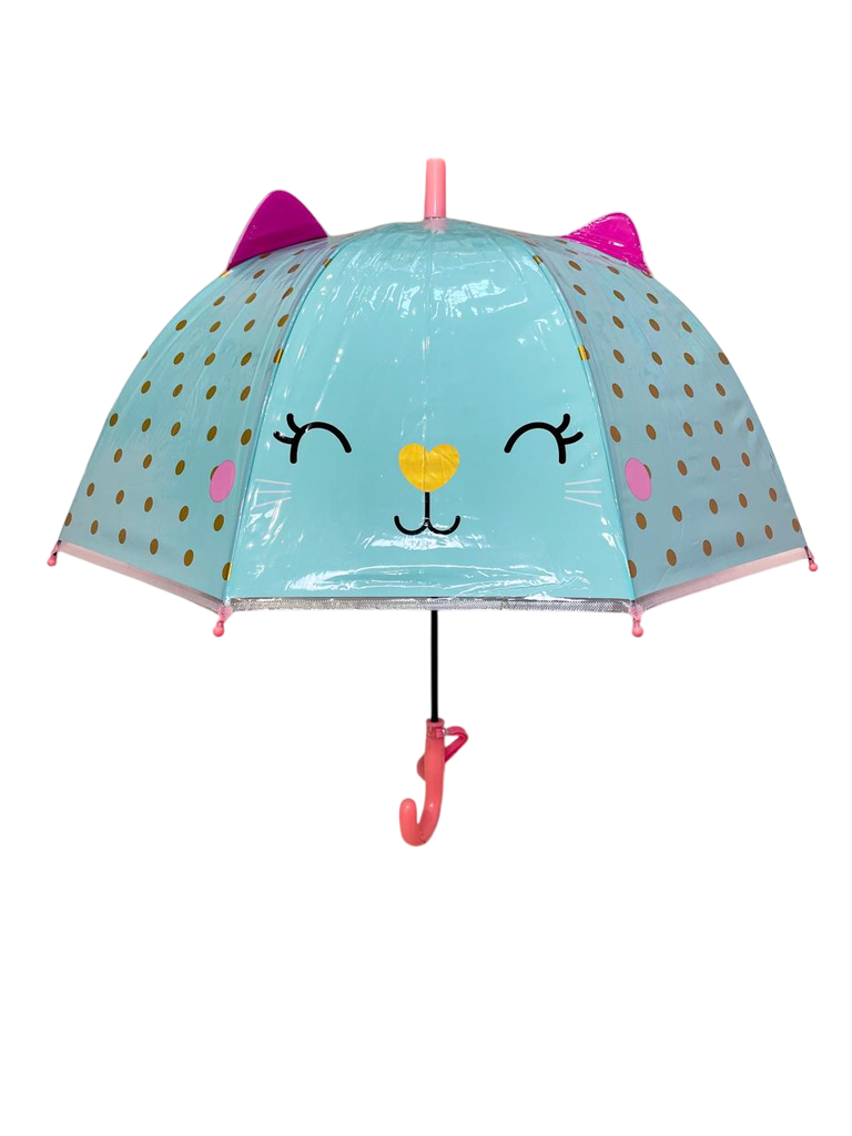 Paraguas gato con lunares