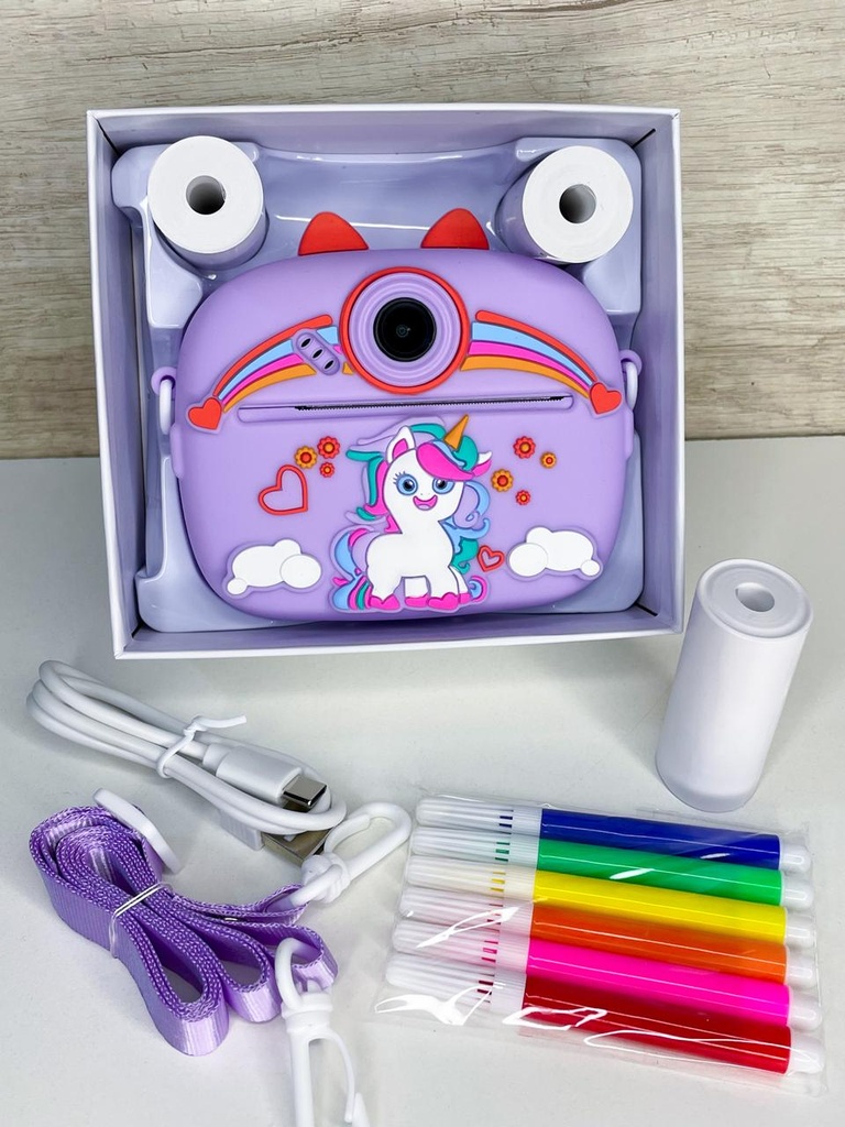 Camara de fotos infantil unicornio