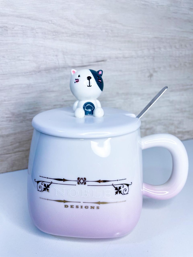 Taza de ceramica animales