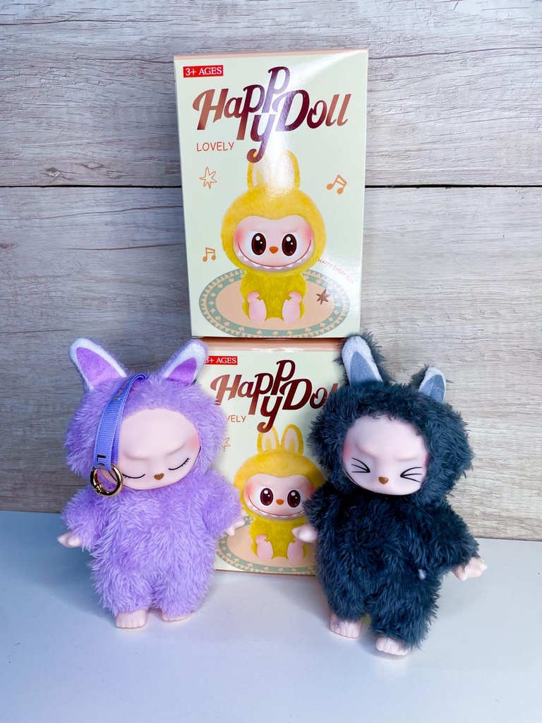 Caja labubu happydoll peludo