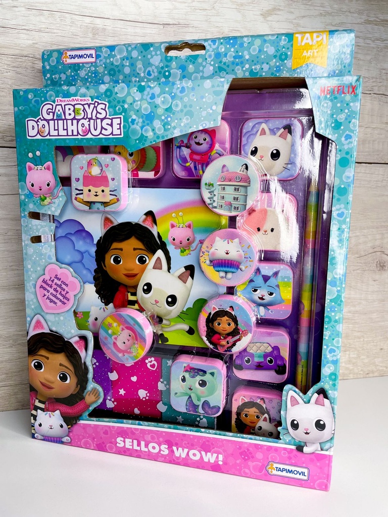 Set de sellos y para colorear gabbys dollhouse