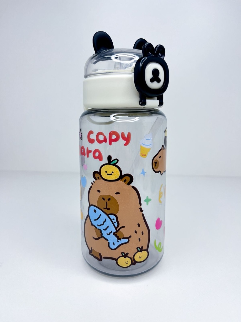 Botella plastica capybara c/bombilla