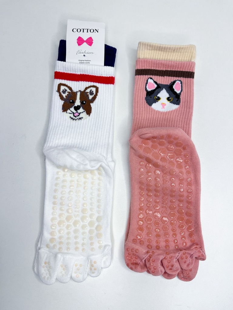 Medias con dedos antideslizante