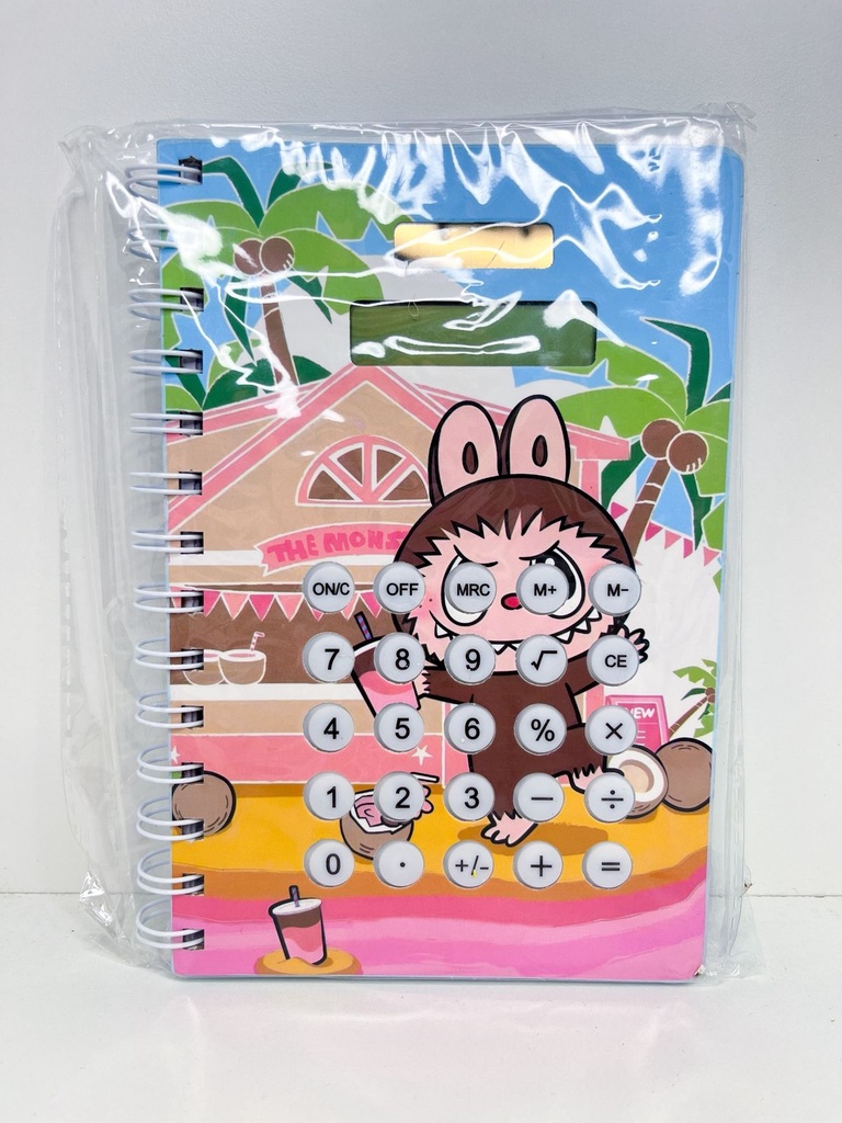 Cuaderno labubu c/calculadora