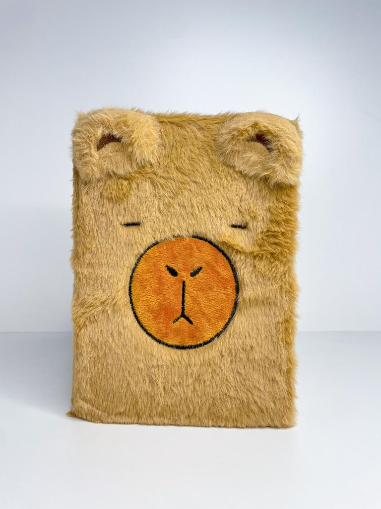 Cuaderno de peluche capybara