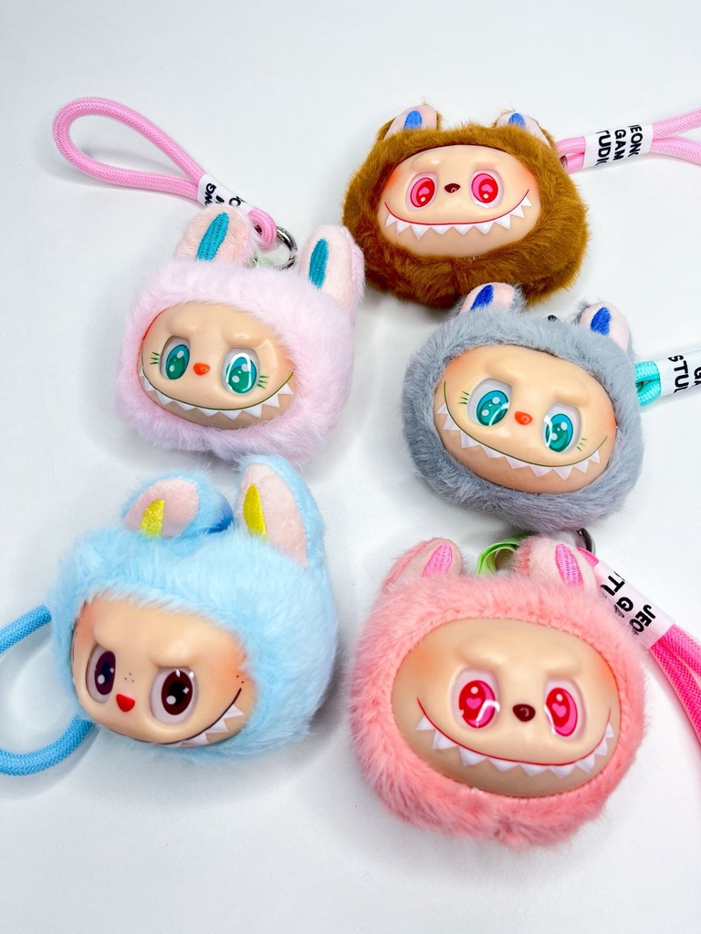 Llavero cabeza labubu con sonido