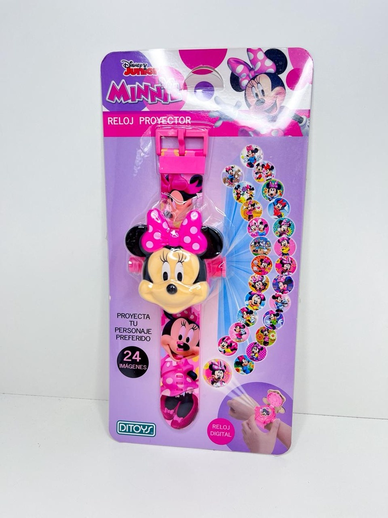 Reloj minnie con proyector
