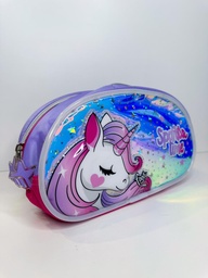 Cartuchera unicornio Footy doble cierre con luz