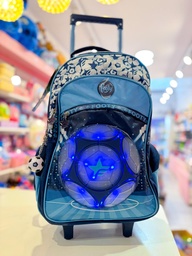 Mochila escolar carrito futbol footy luz 18"