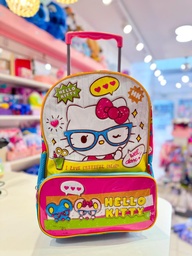 Mochila escolar carrito Hello Kitty 16"