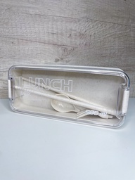 Lunchera simple + cubierto bamboo