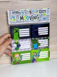 Etiqueta autoadhesiva minecraft