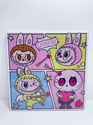 Cuadro diamond strass labubu 30x30