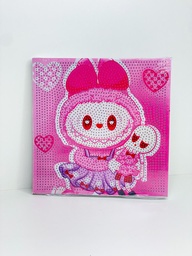 Cuadro diamond strass labubu 20x20