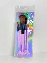 Brocha cola de sirena lila x5