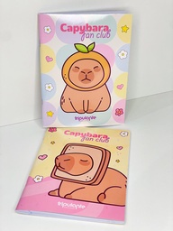 Cuaderno capybara tapa flexible 16x21 tripulante