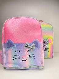 Mochila infantil gato con brillo trendy