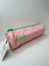 Cartucheras tubo sorry rosa con verde mooving